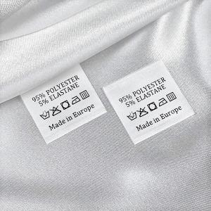 500 Etichette in Tessuto Personalizzate per Vestiti 15x50 mm nastro omaggio